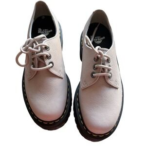 Dr. Martens 1461 Bex Virginia Leather Platform ShoesParchment Beige 31167 Size 8